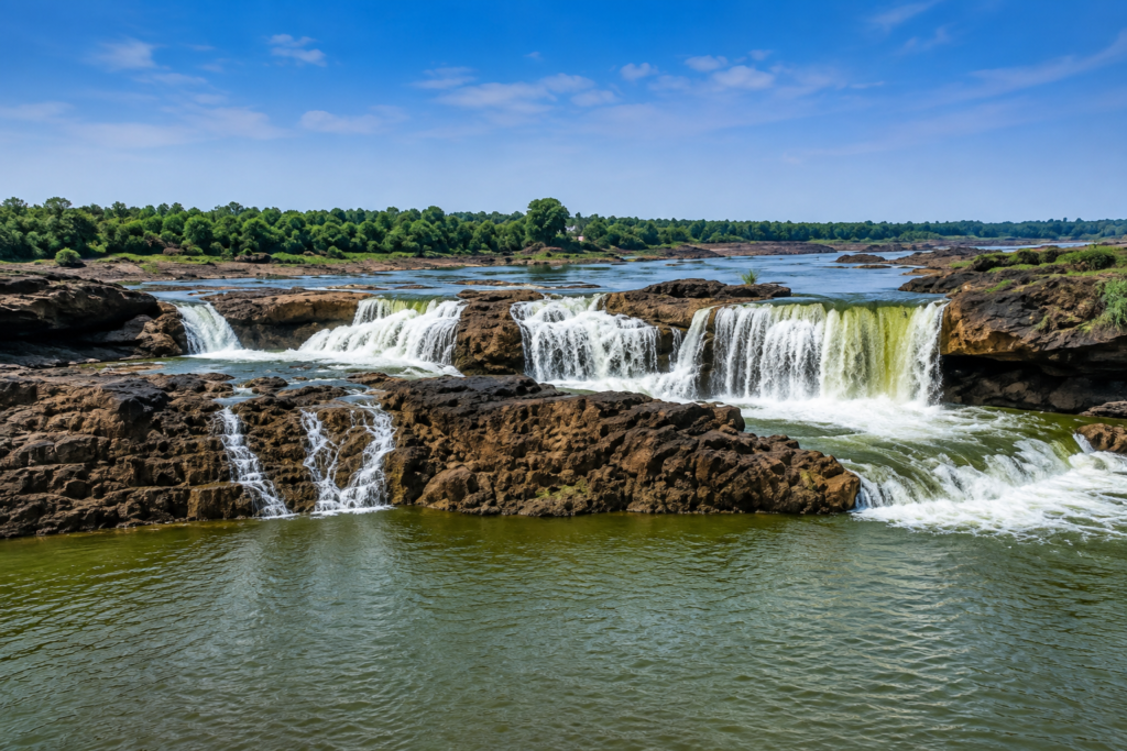 Kanakai Waterfall cascading through lush green forests near Girnur Village in Komaram Bheem Asifabad, Telangana